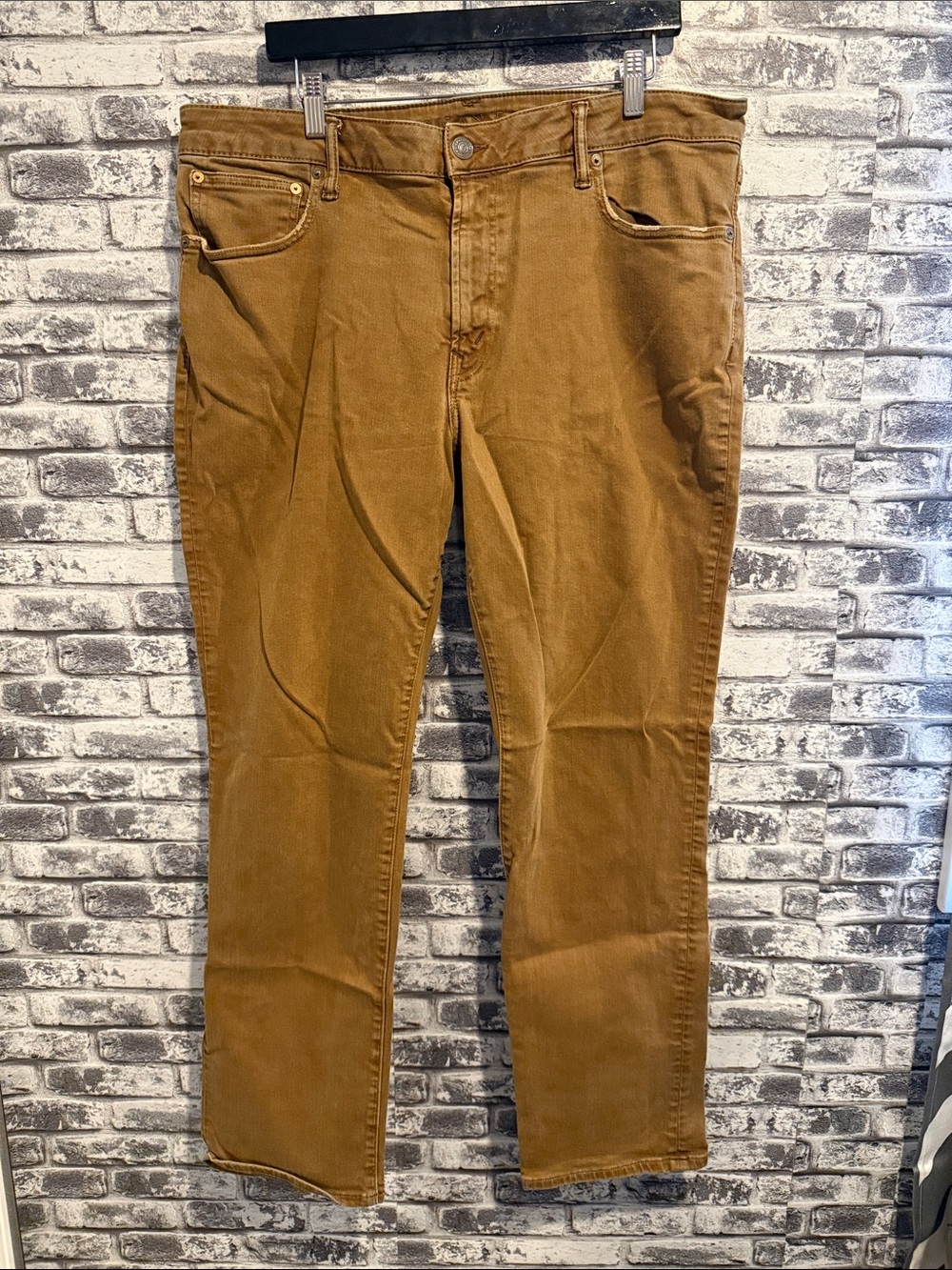 Men's American Eagle Jean 38x32 Next Level Flex Original Straight Fit Jean Khaki